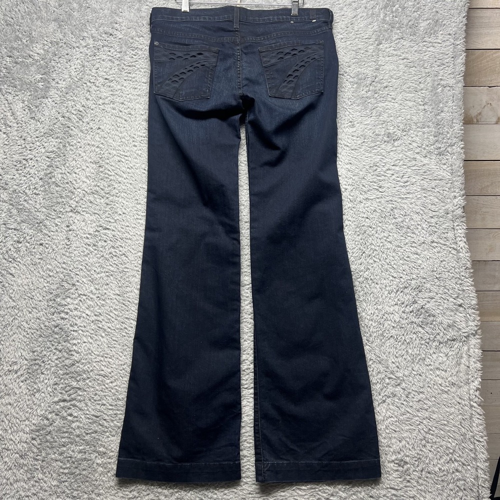 7 for‎ All Mankind Dojo Jeans Size 32 x 34 Slim Illusion Flare Trouser Denim